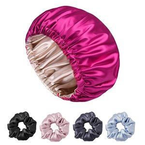 Gorro de Satén de Doble Capa Ajustable con Logotipo Personalizado, Gorro de Dormir para Mujer, para Peinar el Cabello Durante el Sueño, Cuidado del Cabello Natural - Product Image 3
