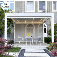 Pergola moderne en aluminium Toit à lames Jardin Pergolas et gazebos en aluminium imperméables Pergola d'extérieur
