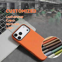 Étui de téléphone en cuir magnétique de luxe personnalisable pour iPhone 18 Pro Max Duo, couleurs personnalisées, design professionnel