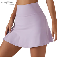 Jupe courte de tennis pour femmes, respirante, mini-culottes, pour la course à pied, le fitness, le tennis, jupes de sport avec short intégré