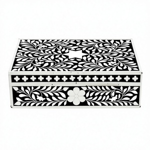 Best Selling Customized Handmade Luxury Modern Solid Zipper Bone Inlay Packaging Box Multifunctional <b>Storage</b> <b>Rings</b> Necklaces - Product Image 4
