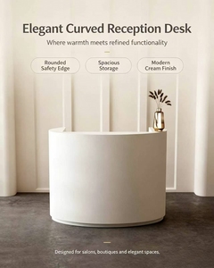 Beauty Salon Counter Small Reception Desk Nail Salon Circular Reception Desk - Product Image 1
