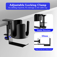 Support d'écouteurs flexible 2 en 1 en plastique, support d'extension de table, boîte de rangement pour gobelet à eau, clip réglable, Sony AirPods Pro Max