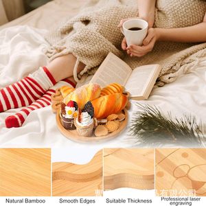 Creativo Multi-stile in legno di bambù piatto di artigianato in legno per le vacanze di natale Desktop da pranzo vassoio decorazione - Product Image 6