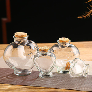 Bouteilles à Vœux <span class=keywords><strong>en</strong></span> <span class=keywords><strong>Verre</strong></span> Transparent <span class=keywords><strong>en</strong></span> Forme <span class=keywords><strong>de</strong></span> Cœur <span class=keywords><strong>en</strong></span> Gros, Bouteilles à Message, Bocaux, Flacons pour Bricolage et Décoration <span class=keywords><strong>de</strong></span> Mariage - Product Image 5