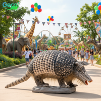 Modèle d'animatronique de pangolin activé par capteur, avec poils et épines réalistes, personnalisé pour les expositions de zoos et de musées