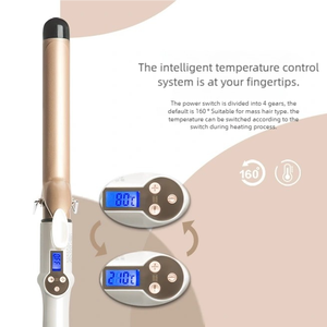 Lớp Phủ Gốm Tóc Styler Tóc <span class=keywords><strong>Curling</strong></span> Sắt LCD Xoay Chuyên Nghiệp Lớn Lượn Sóng Tóc Curler 2 Trong 1 Khô Ướt <span class=keywords><strong>Curling</strong></span> Sắt - Product Image 5