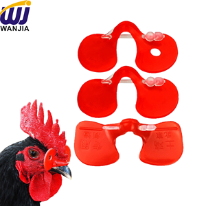 แว่นตาป้องกันไก่ต่อย WANJIA แบบใช้ซ้ำได้ ทำจากพลาสติก สีแดง ป้องกันไก่ต่อย ป้องกันนกกระทาต่อย - Product Image 1
