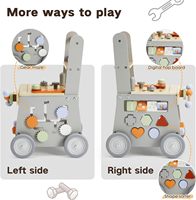 Cube d'activités en bois multifonctionnel unisexe pour bébé avec musique, un jouet riche en fonctionnalités pour jouer