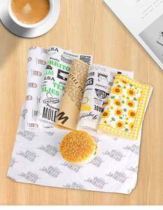 Papel de Cera Biodegradable para Alimentos, Envoltorios para Hamburguesas y Sándwiches, Papel de Envolver Personalizado a Prueba de Grasa de Papel Kraft Marrón - Product Image 3