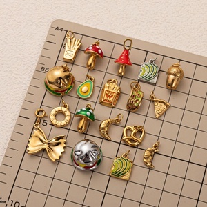 En Stock Acero Inoxidable DIY Moda <span class=keywords><strong>Gourmet</strong></span> Serie Colgante Collar 18K Color Oro Chapado al Vacío Espaciadores de Cadena de Moda - Product Image 2