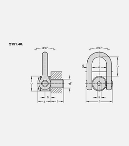 Double Swivel Lifting Ring Bolt Heavy Duty Rotating Eye Bolt Alloy Steel <b>Hoist</b> Ring - Product Image 2