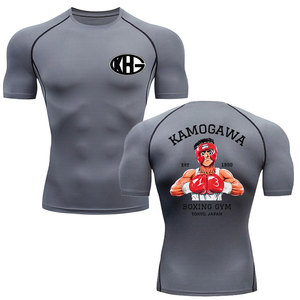 Camisetas de gimnasio de secado rápido de alta calidad para hombres, ropa deportiva de entrenamiento personalizada, camisetas de Fitness atléticas transpirables, tela de punto - Product Image 3