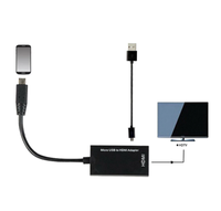 Adaptateur de Type C et Micro USB vers HDMI, câble convertisseur Audio vidéo numérique, connecteur HDMI pour téléphone portable avec Port MHL