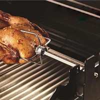 Broche de rôtisserie pour barbecue, acier inoxydable 304 de qualité alimentaire, griffes rotatives pour four, broche pour poulet, fourchette électrique pour barbecue