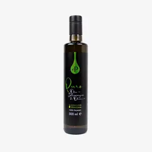 Monocultivar Peranzana Apulian olio Extra vergine di oliva di qualità Premium 100% bottiglia di vetro italiana da 500 ml
