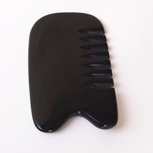Peigne Gua Sha en corne de vache, outil de thérapie pour le massage de la tête, du dos et du corps - Product Image 3