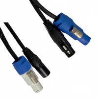 Câble Combo Flexible Powercon 1m 2m 3m 5m 1.5m XLR DMX512 Câble d'Alimentation Combiné 3 x 1.5mm pour Éclairage de Scène et Têtes Mobiles