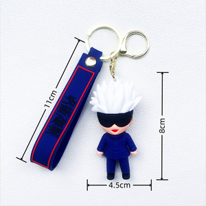 Nouveaux porte-clés en silicone avec personnages d'anime japonais <span class=keywords><strong>Gojo</strong></span> Sarotu, Itadori Yuji, Fushiguro Megumi, Jujutsu Kaisen, pour enfants, cadeaux - Product Image 4