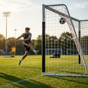 But <span class=keywords><strong>de</strong></span> football portable et pliable 240x150, cadre en <span class=keywords><strong>acier</strong></span> robuste <span class=keywords><strong>de</strong></span> 25 mm, filet <span class=keywords><strong>de</strong></span> football avec certification CE ASTM pour les écoles et les clubs - Product Image 2