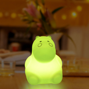 Mini coloré Silicone hippopotame <span class=keywords><strong>veilleuse</strong></span> doux presser apaisant créatif jouet <span class=keywords><strong>veilleuse</strong></span> pour enfant bébé chambre cadeau pour enfants - Product Image 1