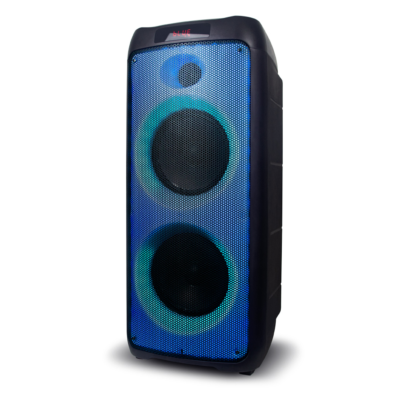 2x8インチ大型BluetoothスピーカーLEDライト付きドアパーティー