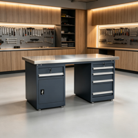 Banc de travail industriel robuste avec tiroirs pour atelier et garage