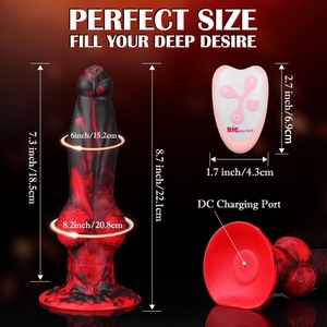 Hot Sale Weiche Silikon Monster <span class=keywords><strong>Dildo</strong></span> Multi Farbe Große Größe Realistische Anal Schub Vibrator Dildos - Product Image 5