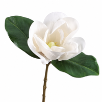 Susunan Bunga Magnolia Buatan dari Sutra, Warna Putih Pink untuk Dekorasi Pernikahan, Rumah, dan Taman