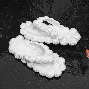Chanclas con diseño de lichi, suela gruesa y suave, antideslizantes, sandalias de verano para exteriores, para hombres y mujeres, adultos, blanco, beige, negro - Product Image 1