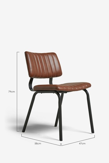 vintage leather dining chair in black