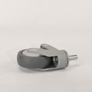 Roue pivotante en nylon gris de 125 mm, roue silencieuse en TPR de 5 pouces, roue pivotante verrouillable, roues médicales <span class=keywords><strong>pour</strong></span> équipement hospitalier - Product Image 4
