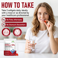 Huile de Krill Antarktique SOLOTREE 240 Gélules Souples Astaxanthine Naturelle Oméga-3 Santé Cardiovasculaire Vitalité Cellulaire Adulte Végétalien