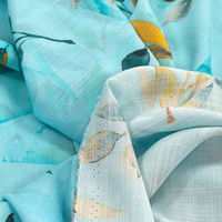 Tissu tissé 100% rayonne slub imprimé uni, vente en gros, 30s 45s, tissu viscose filé floral personnalisé pour robe, chemise, été