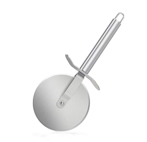 Cortador de Pizza con Rueda DFT24 de 9.6 cm, Pala para Pizza con Mango Redondo de Acero Inoxidable - Product Image 1