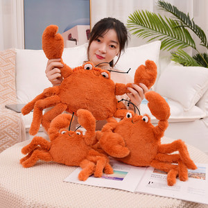 Peluche de simulación de <span class=keywords><strong>cangrejo</strong></span>, langosta y camarón, muñeco para máquina de garras con relleno de algodón PP, 31-50cm de altura, para mujeres - Product Image 3