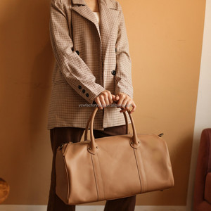 Classic <strong>Leather</strong> Travel Duffel Tote Bag for <strong>Women</strong> <strong>Holdall</strong> Travel Duffel Bag Oversized Overnight Weekender Bag - Product Image 4