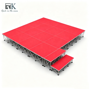 Plateforme de Scène Intelligente en Aluminium à Prix d'Usine, Scène Portable avec Surface Moquettée pour Décoration de Mariage - Product Image 1