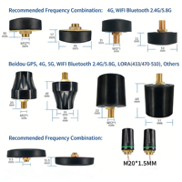 Antenne extérieure combinée GPS 4G LTE WiFi 2-en-1 étanche à gain élevé, personnalisable OEM ODM, avec fixation par vis, omnidirectionnelle