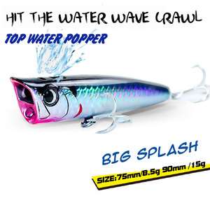 เหยื่อป๊อปเปอร์ลอยน้ำพลาสติกทนทาน8.5ก. 15ก. สำหรับ<span class=keywords><strong>ปลา</strong></span>เทราท์น้ำเค็มปลาเทราท์ทูน่าและ<span class=keywords><strong>ปลา</strong></span><span class=keywords><strong>นิล</strong></span> - Product Image 3