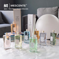 Huile de recharge pour diffuseur à bâtonnets Mescente 100ml, flacon en verre transparent, parfum d'ambiance, vente en gros, marque privée, huile parfumée personnalisée