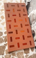 ML-OT001 Palladiana terrazzo - ML-OT001 - Terrazzo en mosaïque de briques rouges utilisé pour le sol de la boutique de thé au lait