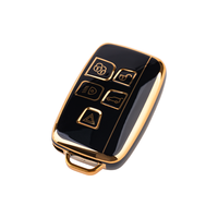 Accessoire de voiture d'apparence exquise étui en TPU clé de voiture à texture dorée étui en TPU pour clé de voiture Land Rover étui en TPU