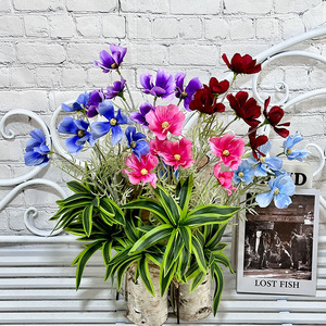 Arrangement floral artificiel Queyiyi, fleurs en soie multi-têtes, style persan, décoration intérieure, accessoires de mariage, aspect réaliste - Product Image 1
