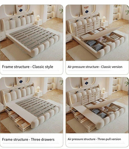 Crema <span class=keywords><strong>letto</strong></span> matrimoniale <span class=keywords><strong>con</strong></span> plateau imbottito <span class=keywords><strong>letto</strong></span> <span class=keywords><strong>con</strong></span> ripostiglio <span class=keywords><strong>sotto</strong></span> per camera d'albergo stile italiano <span class=keywords><strong>letto</strong></span> di lusso - Product Image 4