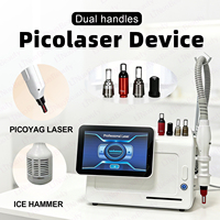 Appareil de raffinage cutané au picoseconde en acier inoxydable pour bureau, équipement de soin corporel pour tatouages, avec prises AU/US, marteau de glace pour le blanchiment de la peau