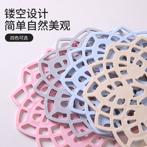 Silicone Flower Shape Heat Resistant <b>Mat</b> Anti Slip Quick Dry Table Pad For Kitchen Dining Cup <b>Plate</b> Protection - Product Image 4