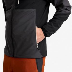 Veste de sport pour homme de haute qualité, personnalisée, décontractée, gris foncé, à blocs de couleur, col montant, fermeture éclair, coupe régulière, service OEM - Product Image 4