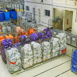 मी फोल्डेबल 4 साइड स्टोरेज 500 किलोग्राम क्षमता परिवहन धातु स्टील लॉन्ड्री ट्रॉली - Product Image 5