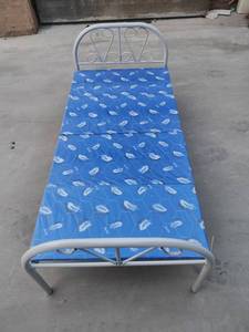 Недорогая складная кровать белого цвета, железная кровать, стальная складная кровать, 4-секционная складная кровать - Product Image 5